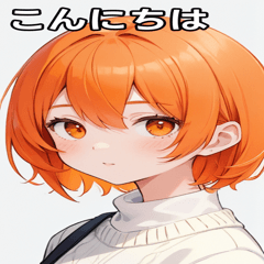 [LINEスタンプ] セーター姿の女の子18