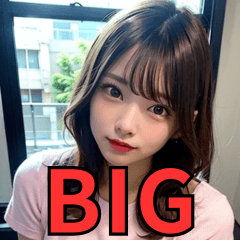 [LINEスタンプ] 【BIG】日常会話に便利なお姉さんの画像（メイン）