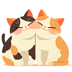 [LINEスタンプ] カップル猫スタンプ