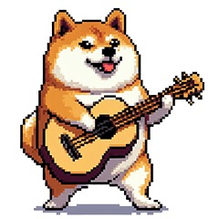 [LINEスタンプ] アげてくノリノリ太っちょ柴犬