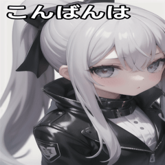 [LINEスタンプ] ジャケットの少女4