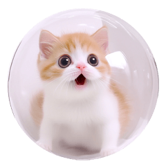 [LINEスタンプ] ボール猫【マンチカン】