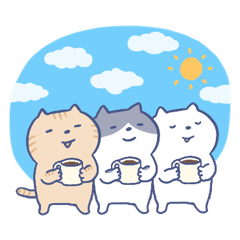 [LINEスタンプ] ねこのよこ