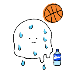 [LINEスタンプ] おもちとバスケ