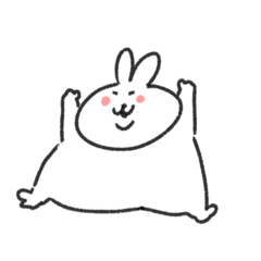 [LINEスタンプ] タプタプうさぎちゃん