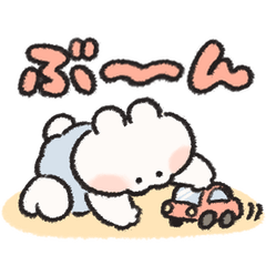 [LINEスタンプ] ばぶちゃんなうさぎときどきにんじん