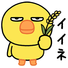 [LINEスタンプ] 目つきの悪いヒヨコ（ダジャレ)