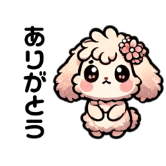 [LINEスタンプ] かわいい花飾りのうさぎ