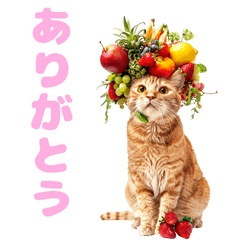 [LINEスタンプ] 猫×食べ物【日常使い】