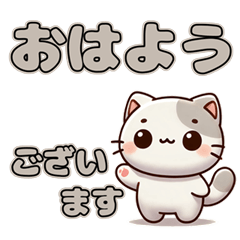 [LINEスタンプ] かわネコの挨拶(あいさつ）スタンプ