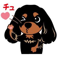 [LINEスタンプ] キャバリア"ルビとシャルール"のCuteStamp