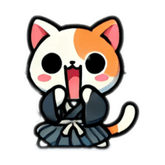 [LINEスタンプ] 武士NEKO