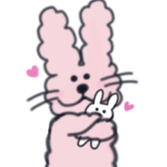 [LINEスタンプ] もふもふうさぎ2