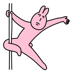 [LINEスタンプ] 踊れ！うさぎさん (My friend rabbit)