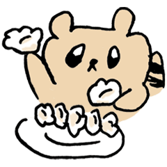 [LINEスタンプ] ポコポコたぬきギョウザだいすき