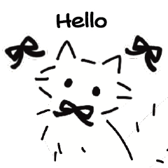 [LINEスタンプ] 猫とフレンチガーリー 英語 コケットコア