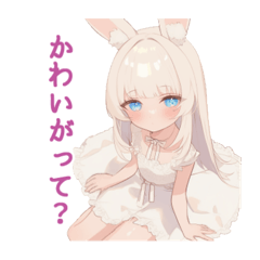 [LINEスタンプ] 守られ系うさぎ姫ちゃんの画像（メイン）