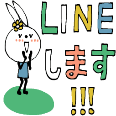 [LINEスタンプ] mottoのvうさぎ×カラフル文字♡毎日