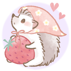 [LINEスタンプ] ♡おいしい毎日♡ふんわりハリネズミ