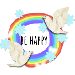 [LINEスタンプ] 祈りますbe happy