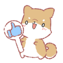 [LINEスタンプ] ゆるい柴犬(赤)