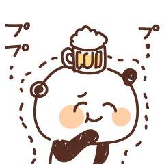 [LINEスタンプ] 飲み会も頑張るパンダ