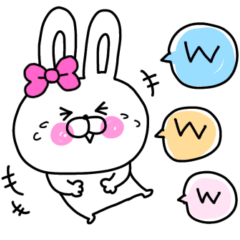 [LINEスタンプ] うさ姫のかわいい感情♡爆発中♡