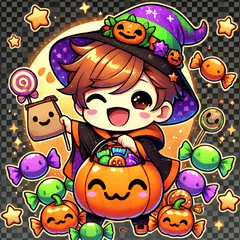 [LINEスタンプ] ハッピー・ハロウィン！ちびキャラスタンプ