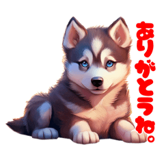 [LINEスタンプ] ハスキー界の癒し系、キンタ！