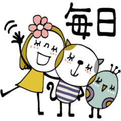 [LINEスタンプ] mottoのなかよしスタンプ♡毎日