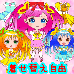 [LINEスタンプ] ⭐ファッション❤️着せ替え7 魔法少女