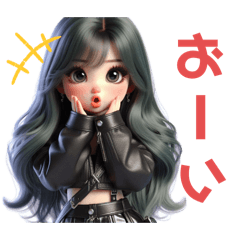 [LINEスタンプ] ギャルの日常♫  韓国アイドル風 子供ver.