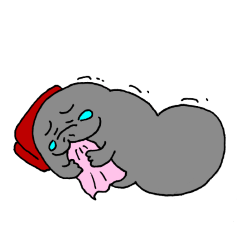 [LINEスタンプ] マナティ・マナちゃん【ネガティブ編】