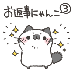 [LINEスタンプ] お返事にゃんこスタンプ3