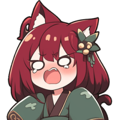 [LINEスタンプ] 可愛い猫女 (朱華)