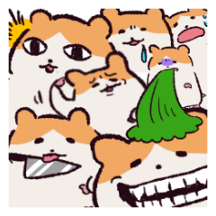 [LINEスタンプ] 膨張ハムスター