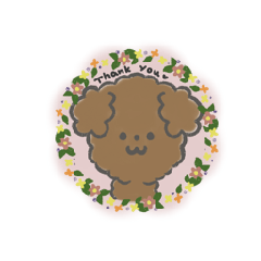 [LINEスタンプ] ふわふわな茶色いトイプードルちゃん