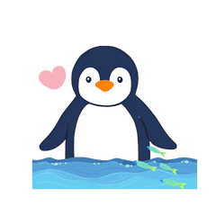 [LINEスタンプ] 海辺のペンギン