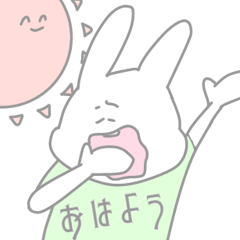 [LINEスタンプ] 推しが尊いすぎるウサギ、社会に馴染む