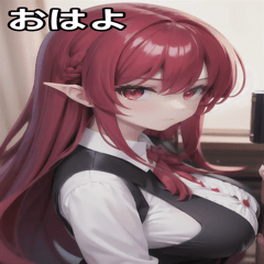 [LINEスタンプ] バーテンダー女の子02