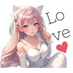 [LINEスタンプ] ピンクの髪の女の子♡日常スタンプ