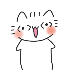 [LINEスタンプ] 白猫 ハンギャクカンソフトヘアー