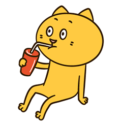 [LINEスタンプ] 黄色い猫「チェダー」