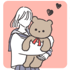 [LINEスタンプ] ❤️くまと一緒❤️セーラー服ボブ❤️❤️❤️