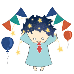 [LINEスタンプ] 星を生む子供