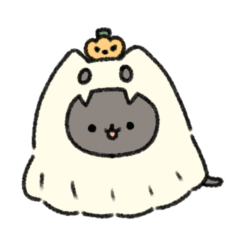 [LINEスタンプ] おばけ仮装にゃんこ