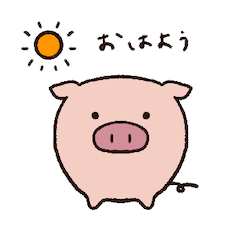 [LINEスタンプ] まんまる豚