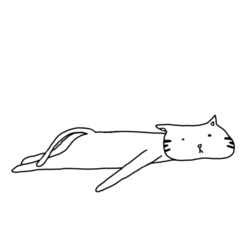 [LINEスタンプ] 元気のない怠け者の猫ニャ