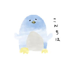 [LINEスタンプ] 癒しの空色ペンギン日常使いちょっと丁寧。