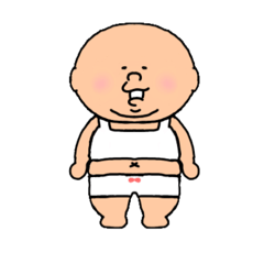 [LINEスタンプ] ぽっちゃりたんお着替えセット